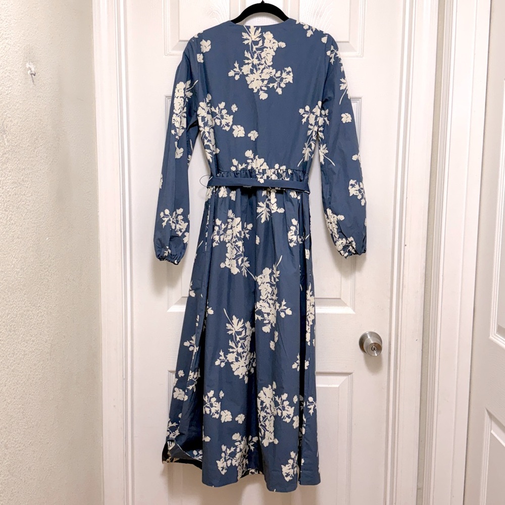 NWT Boden Nicola Cotton Midi Dress in Blue Flecked Bunch - Picture 9 of 10